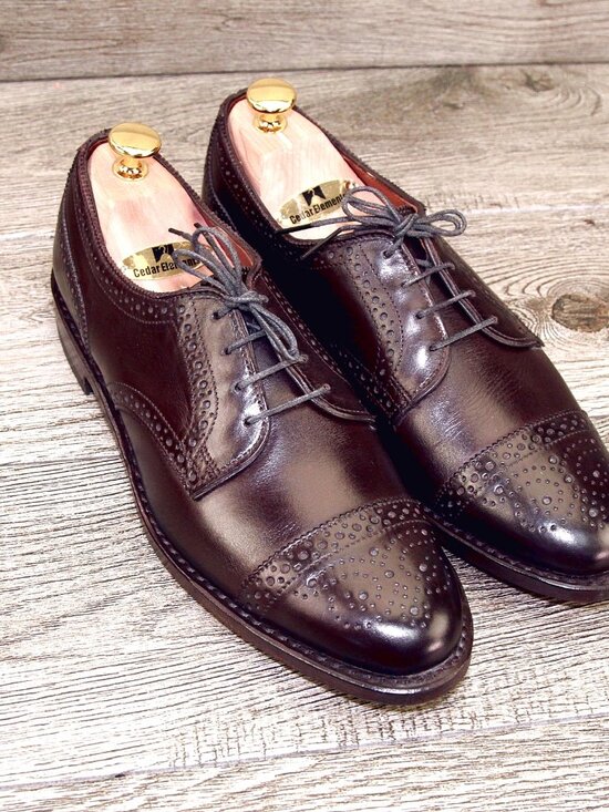 * NIB * $375 Allen Edmonds 6TH AVENUE Derby 7 D DarkChestnut * add $15 new Trees